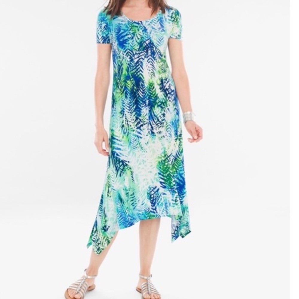 Chico Midi Palm Print Summer Dress